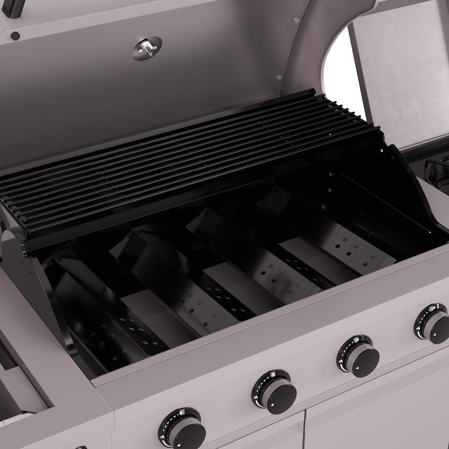 TYTUS Fresno 5-Burner LP/NG Convertible Grill in Gunmetal + Ash Stone - TDT-021-0104