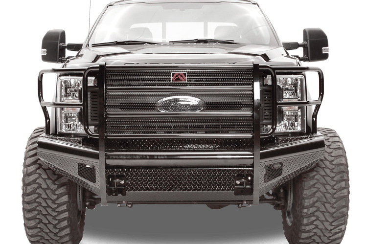 Fab Fours FS05-S1260-1 Ford F450/F550 Superduty 2005-2007 Black Steel Front Bumper with Full Guard