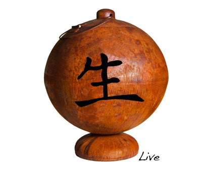 Tru Grit Fire Globes “Live, Laugh, Love" Fire Pit (Made In USA) - 1770268453342_147
